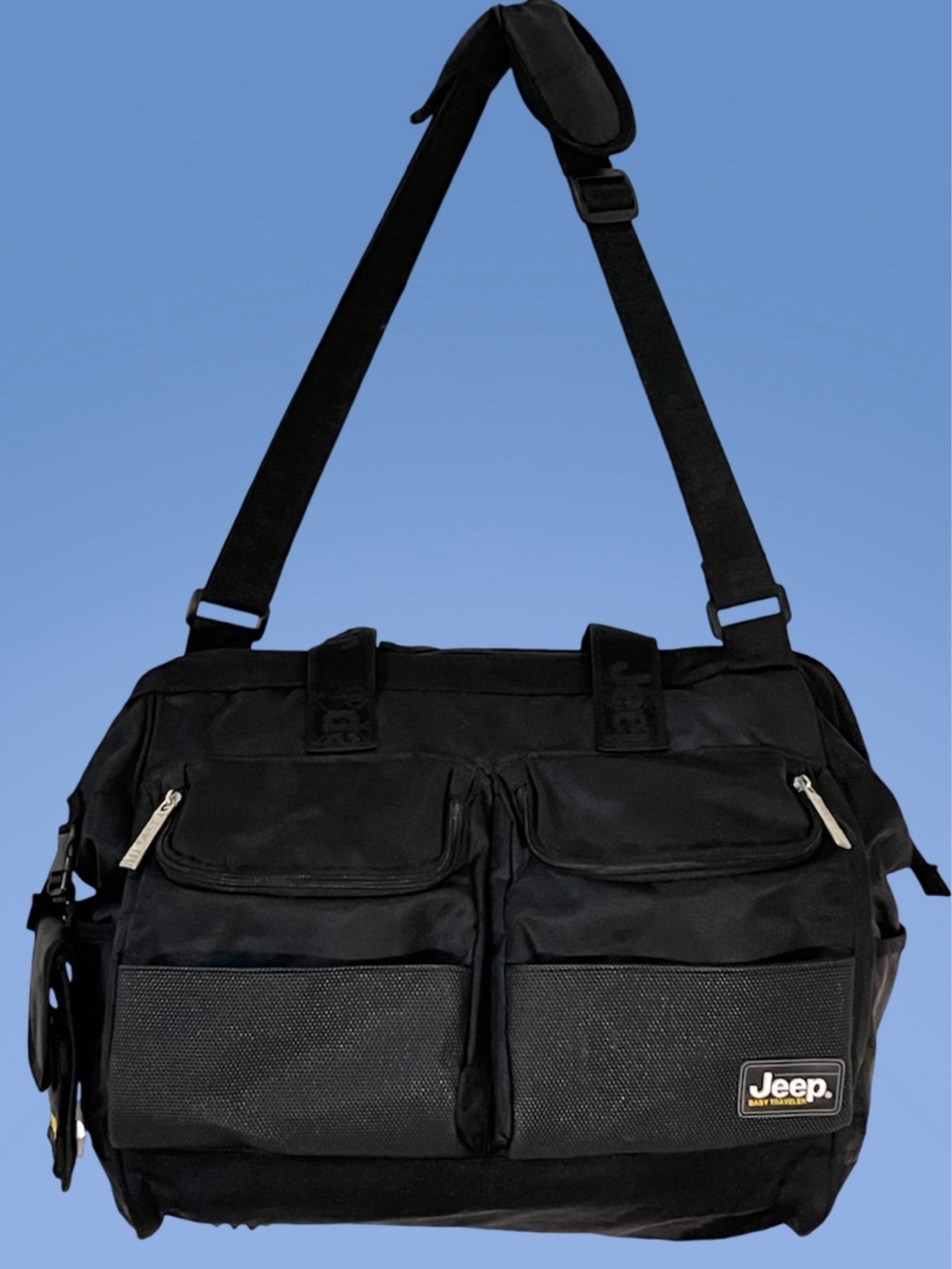 Jeep Baby Traveler Black Diaper Bag Travel Duffel